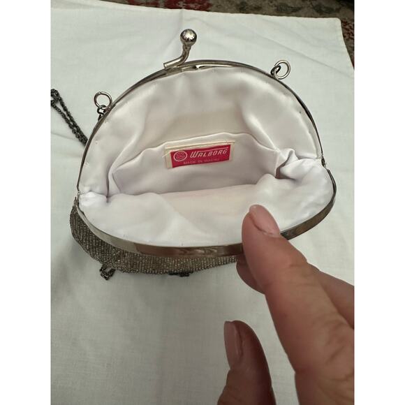 Vintage Walborg Womem's Gold Beaded Evening Shoulder Bag - Picture 3 of 7